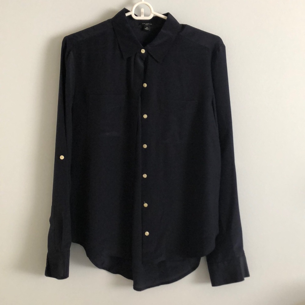 Ann Taylor Silk Camp Shirt